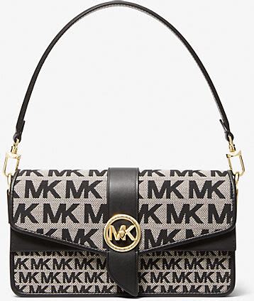 michael kors greenwich bucket bag merlot|Greenwich Medium Logo Jacquard Shoulder Bag .